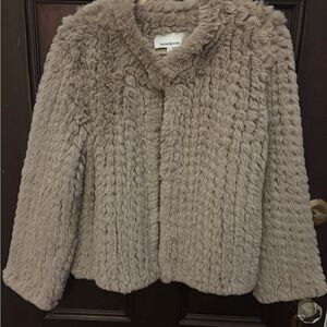 Heartloom Taupe Teddy Faux Fur Jacket